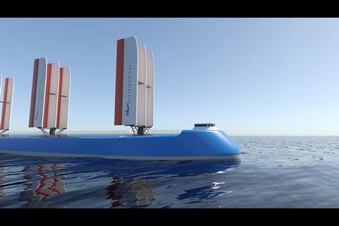 Windship Technology is developing a 60-metre rig based on its patented aerofoil technology for 250,000dwt vessels. (credit: Windship Technology)